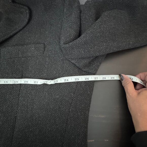 Calvin Klein Men’s 46R Charcoal Gray Wool-Blend Overcoat Classic - Picture 14 of 15